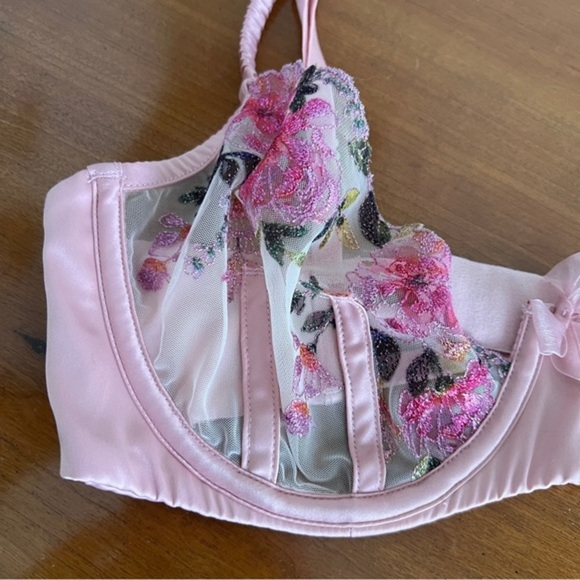 For Love & Lemons Floral Lace Embroidered Bra - Picture 4 of 8
